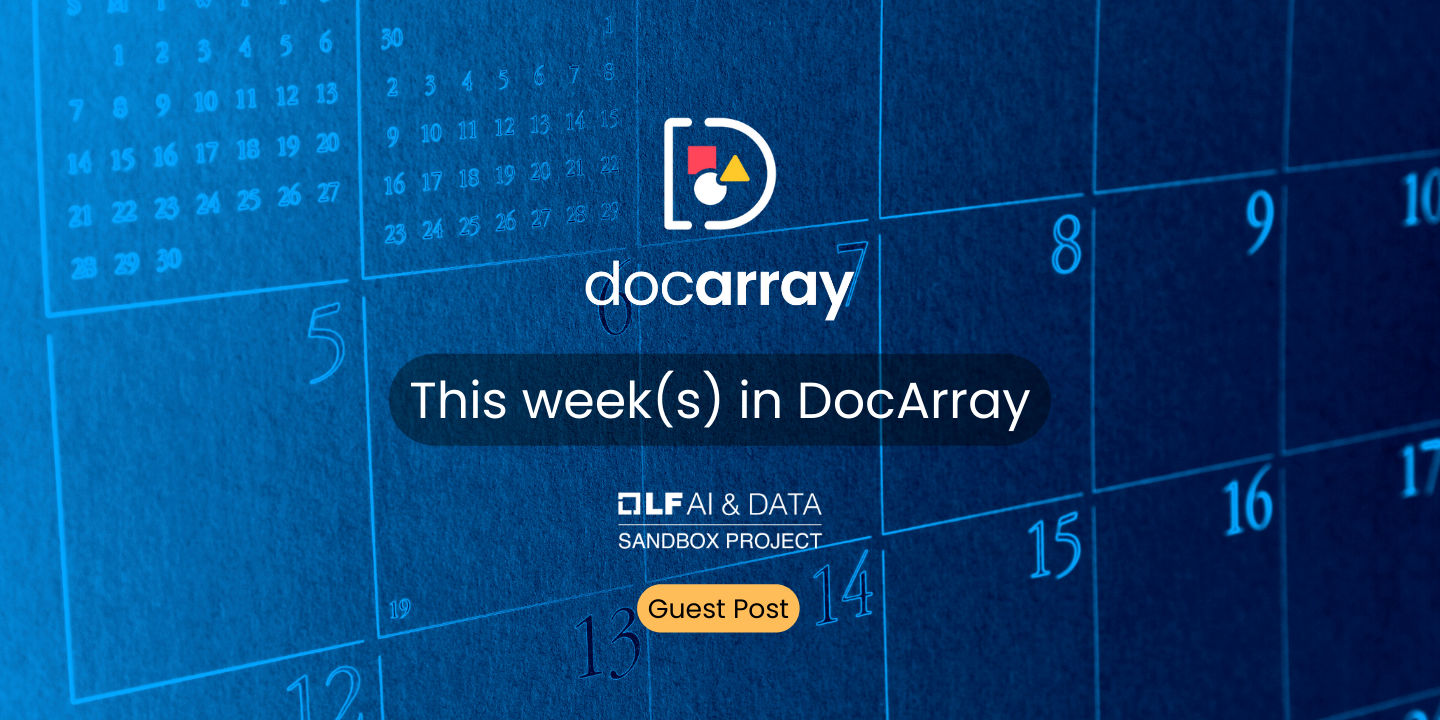 Calendar with dates, featuring "This week(s) in DocArray" for September 15, 2021, and buttons for "Guest Post", "DILFAI & DAT