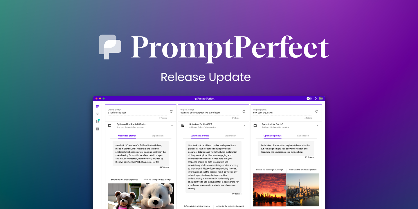 PromptPerfect 0.1 Update
