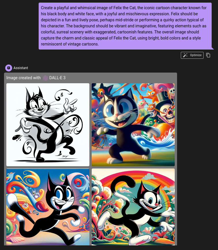 Progression of Felix the Cat illustrations from sketch to a lively pop art style creation.