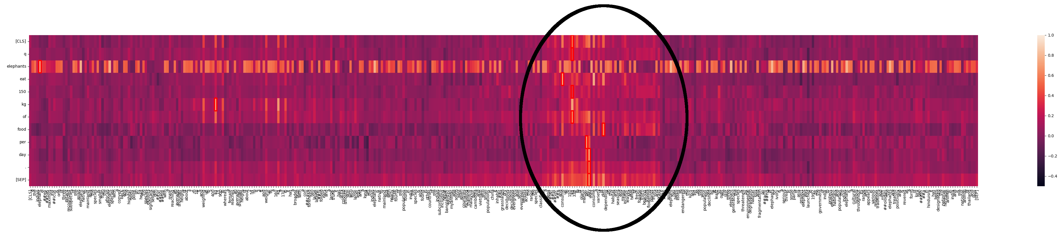Genomic heatmap with red and black patterns, axis labeled 'XNTY', and highlighted regions indicating data points.