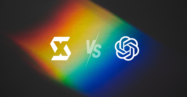 Colorful versus-themed banner featuring "XVS" on a vibrant rainbow to black gradient backdrop